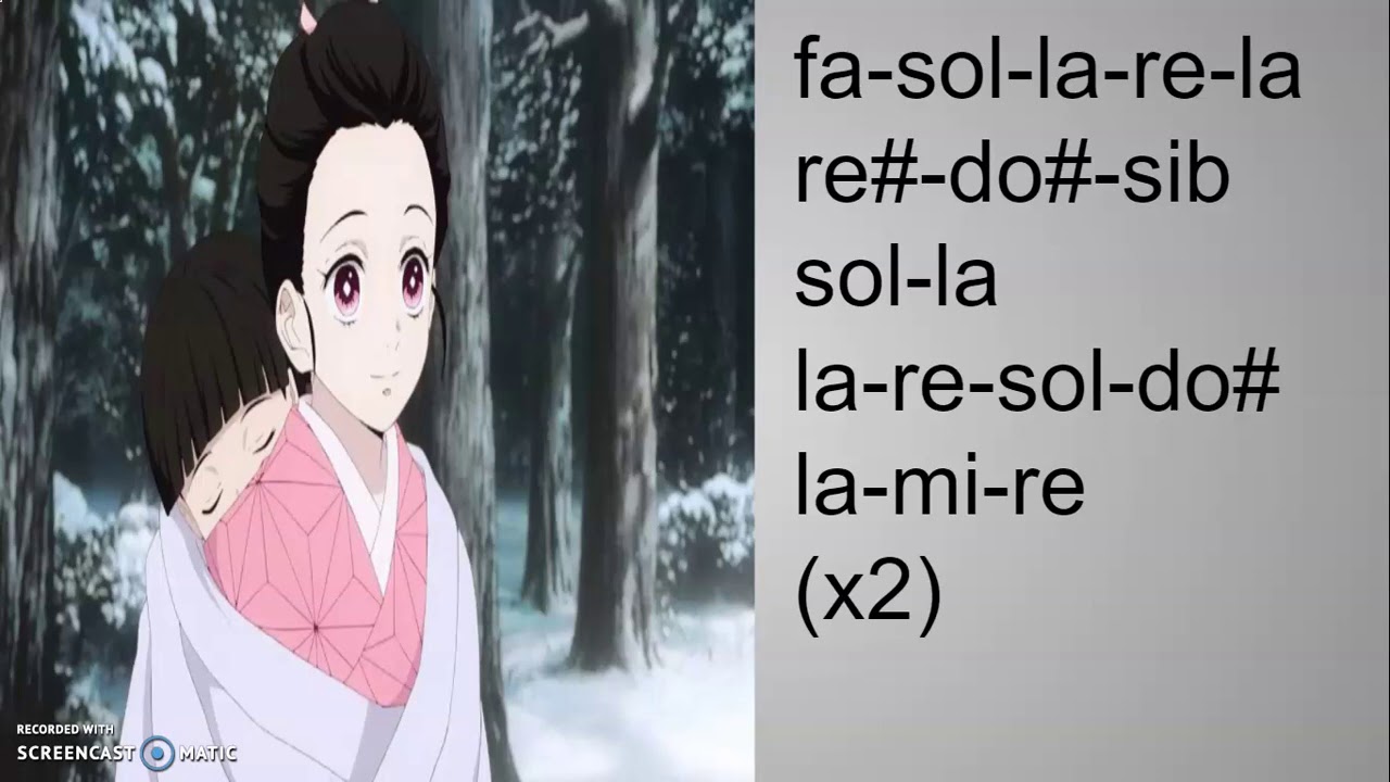 nezuko theme kimetsu no yaiba (flauta) notas