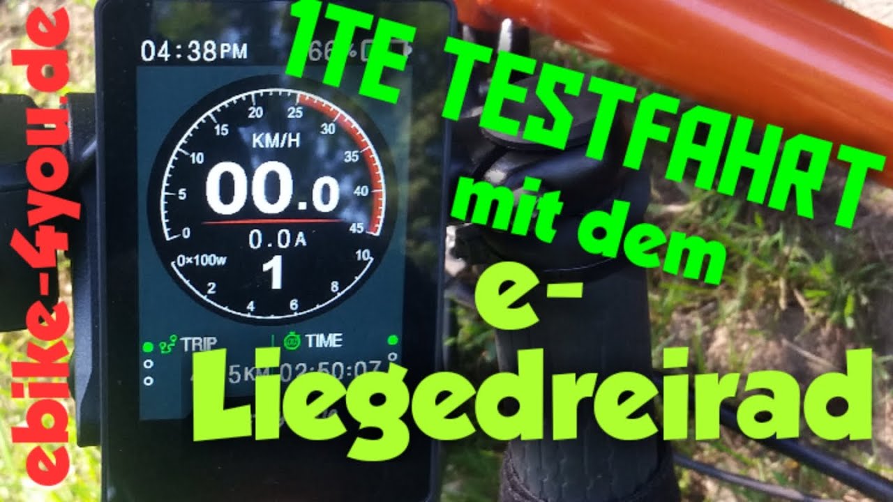 1te Probefahrt mir dem eLiegedreirad (Bafang Mittelmotor nachrüsten)