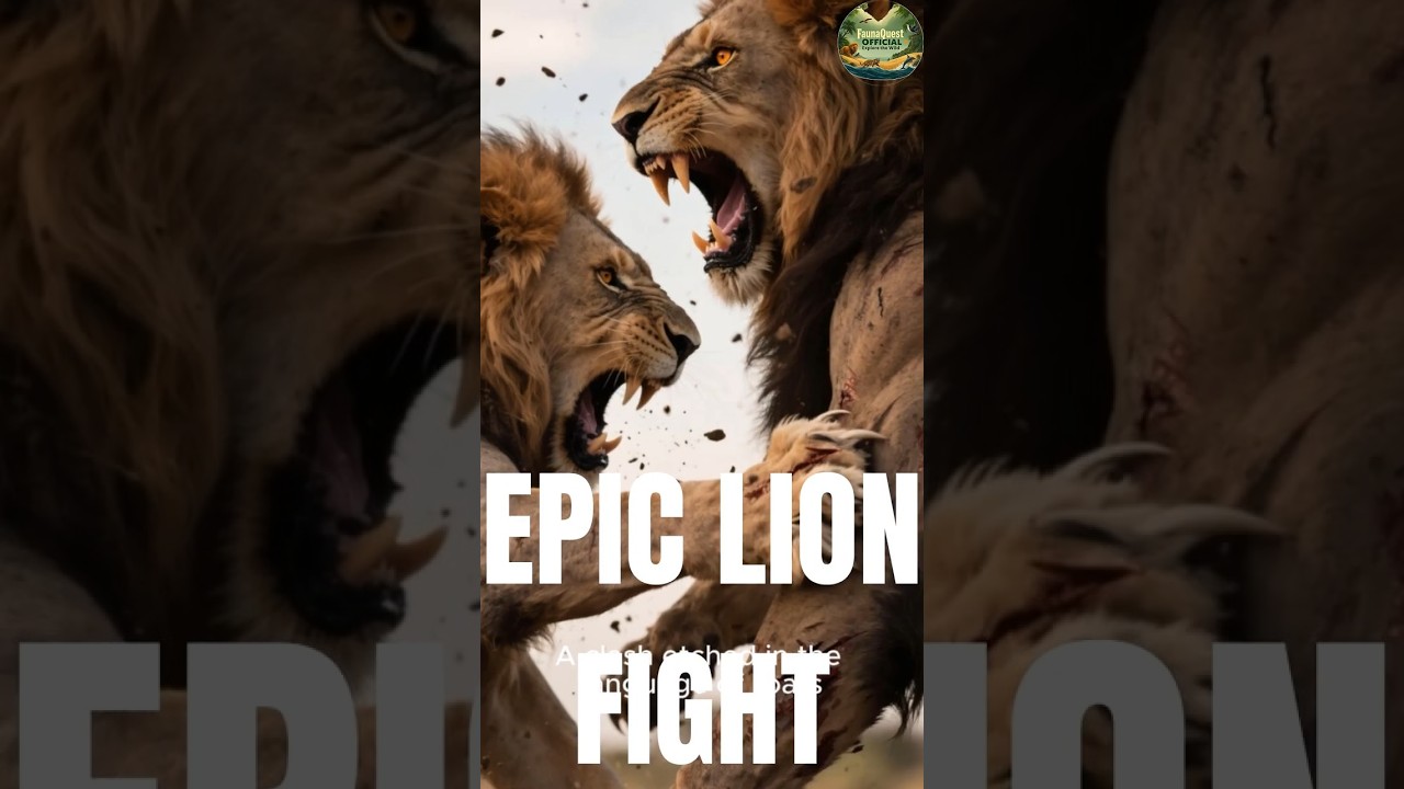 Epic Lion Battle in the Savannah 🦁🔥 | 1 Minute of Wild Action