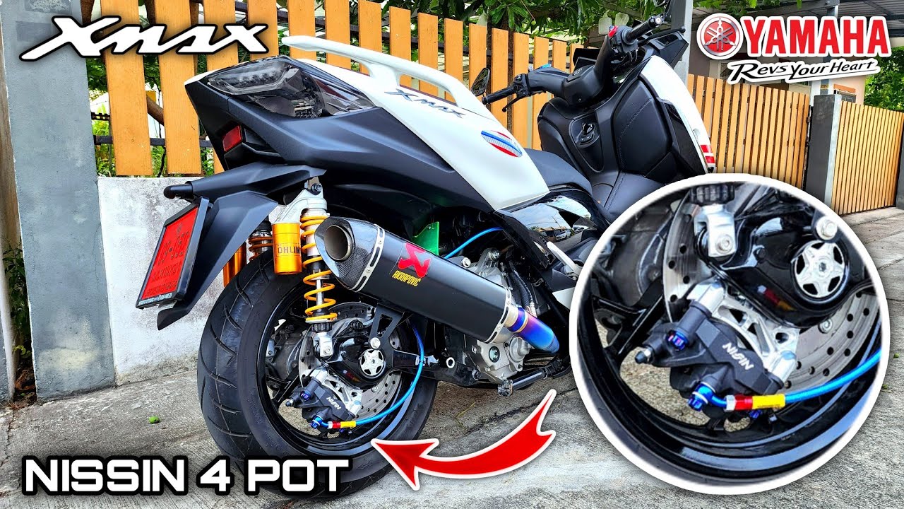 XMAX 300 ใส่ปั๊มเบรคหลัง NISSIN 4 POT เบรคดีขึ้นเยอะ