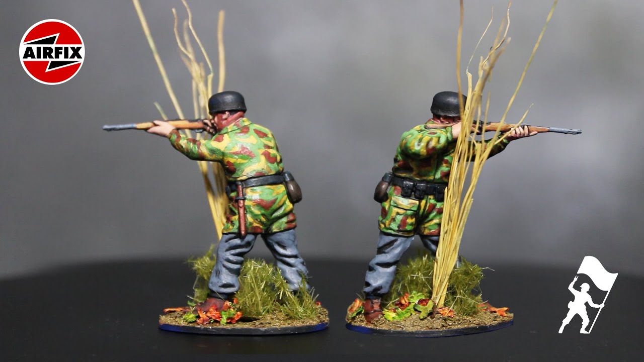 Army men Airfix WWII German Paratrooper Fallshirmjäger, wargaming