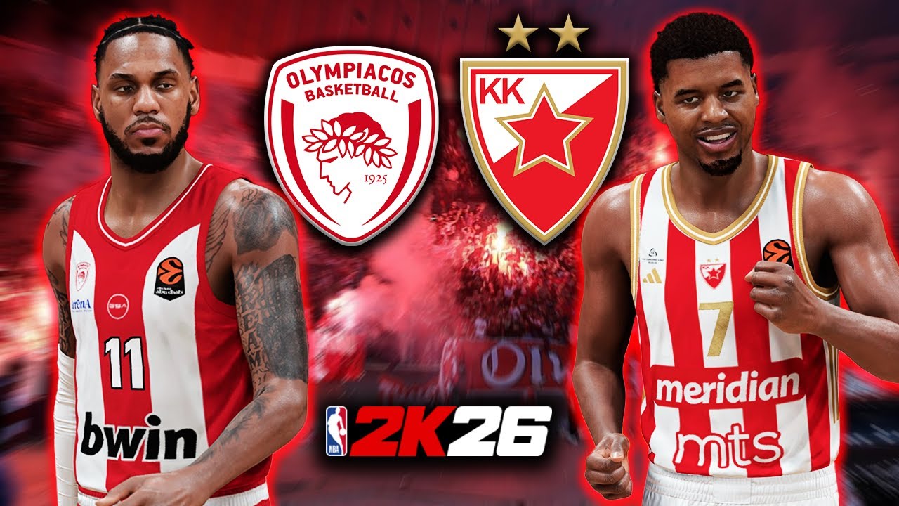 OLYMPIACOS vs CRVENA ZVEZDA - EUROLEAGUE - NBA 2K26