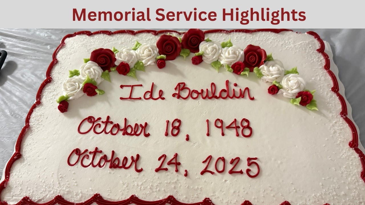 IDE BOULDIN'S MEMORIAL SERVICE