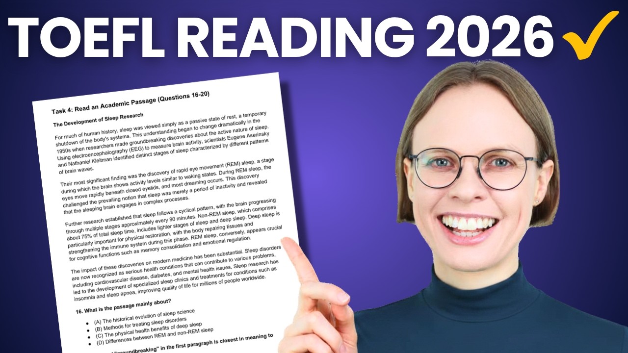 TOEFL Reading 2026: типы вопросов и стратегии