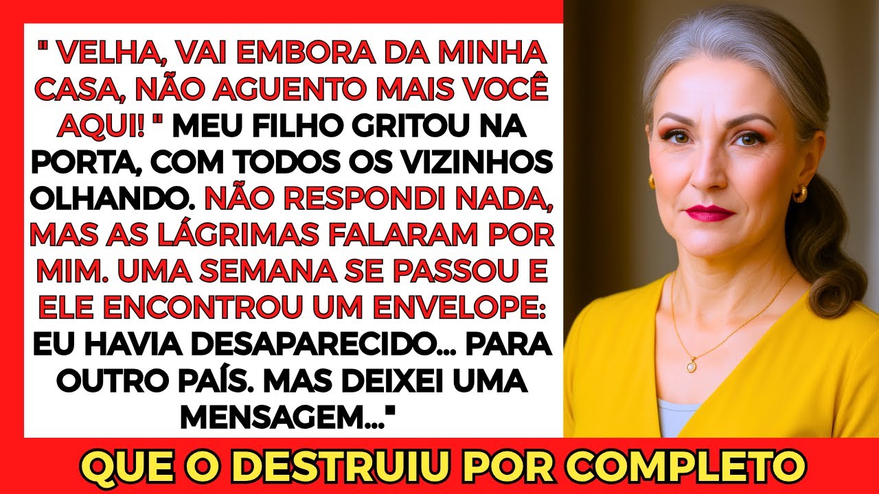 Meu filho gritou: “VELHA, VAI EMBORA DA MINHA CASA