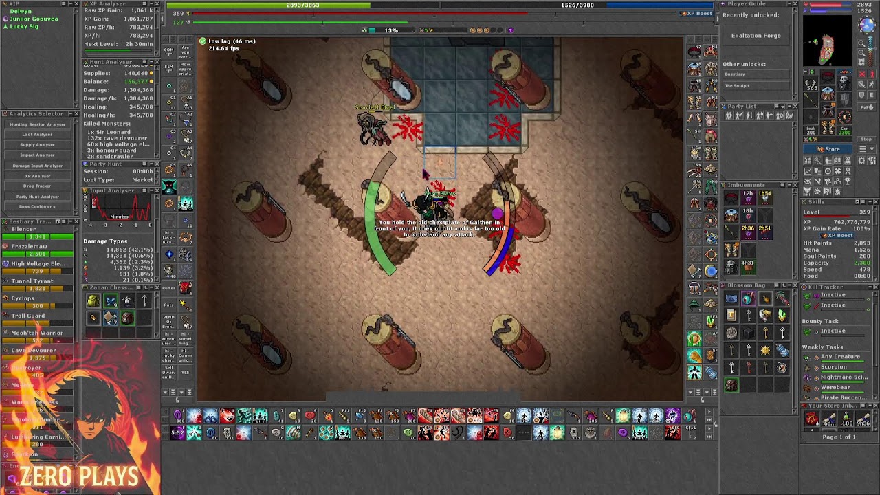 Tibia - Luzibra - Monk 350+ - Quest Conversa e etc