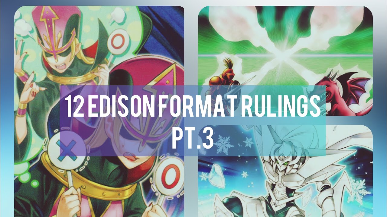 12 EDISON FORMAT RULINGS YOU MIGHT WANT TO KNOW!