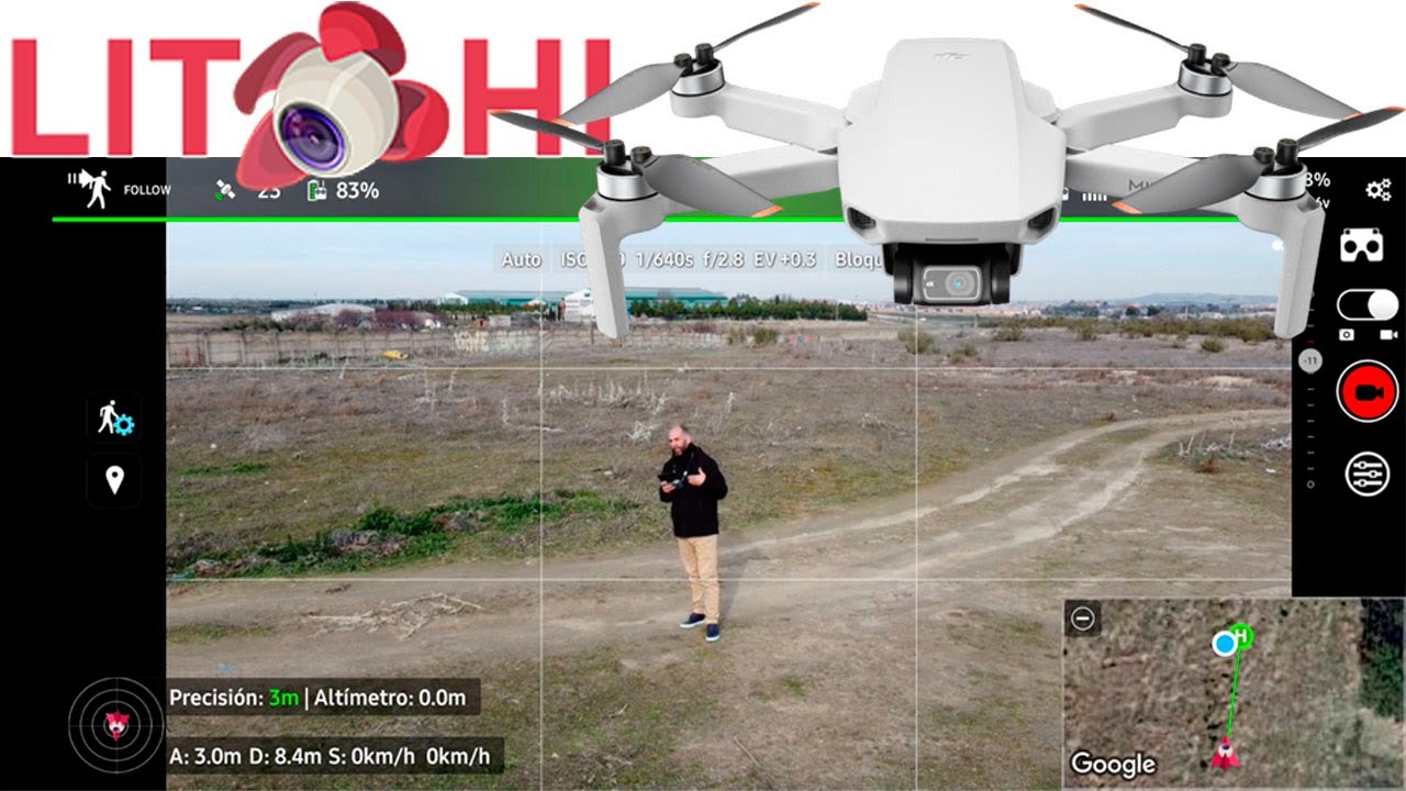 LITCHI DJI MINI 2 Pongámoslo  a prueba (FOLLOW-TRACK-WAYPOINT)