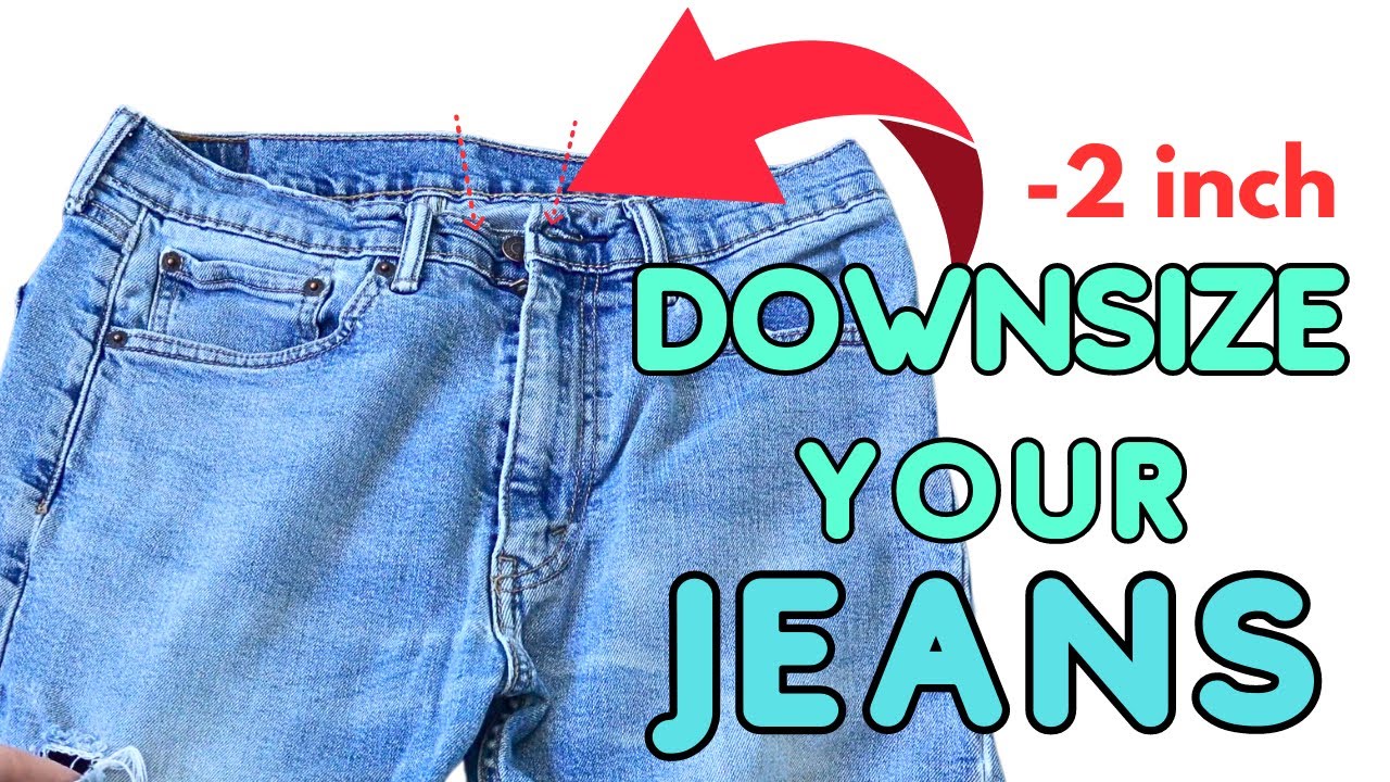 A sewing trick on how to take in the waist of jeans simply - to fit perfectly!