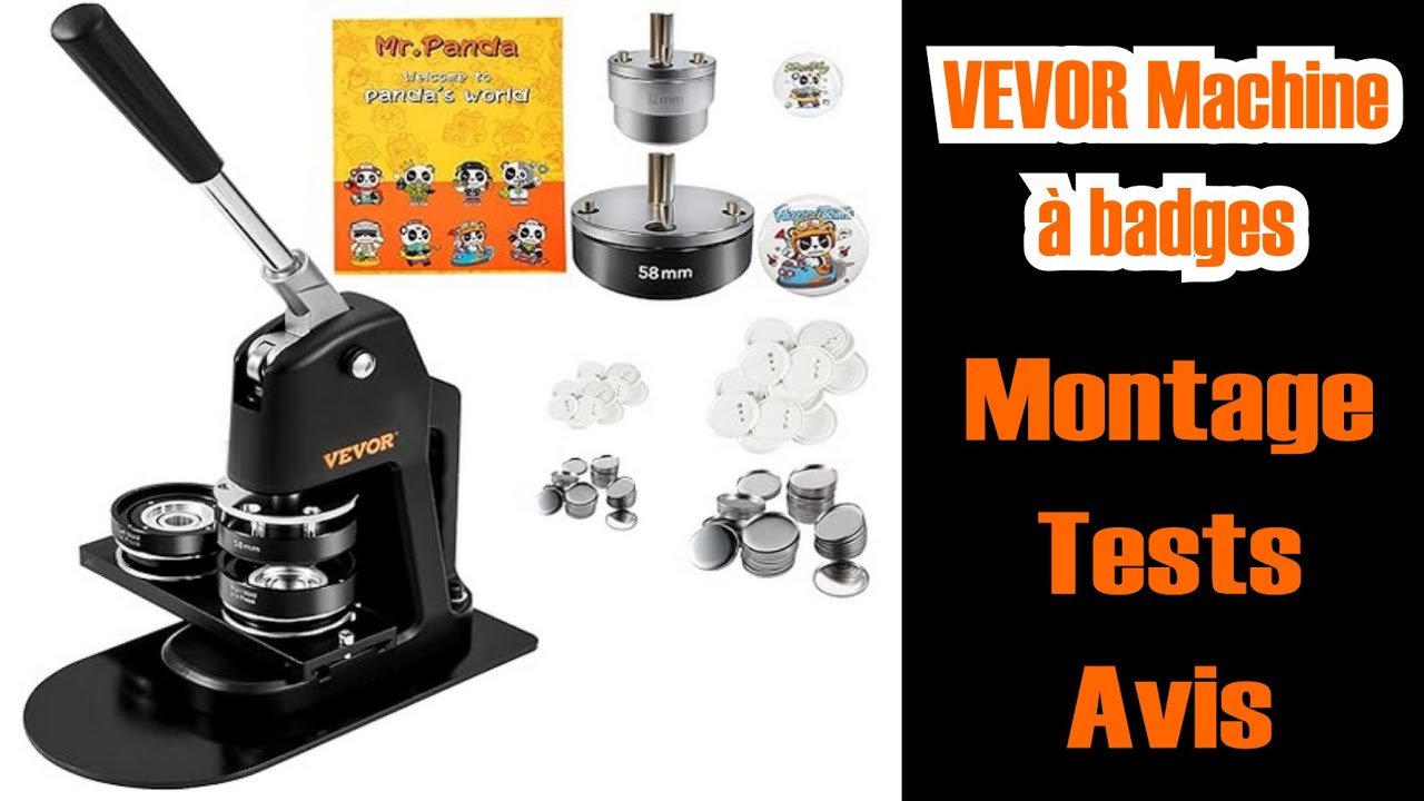 #Machine à #badge #Vevor - Montage, tests et avis