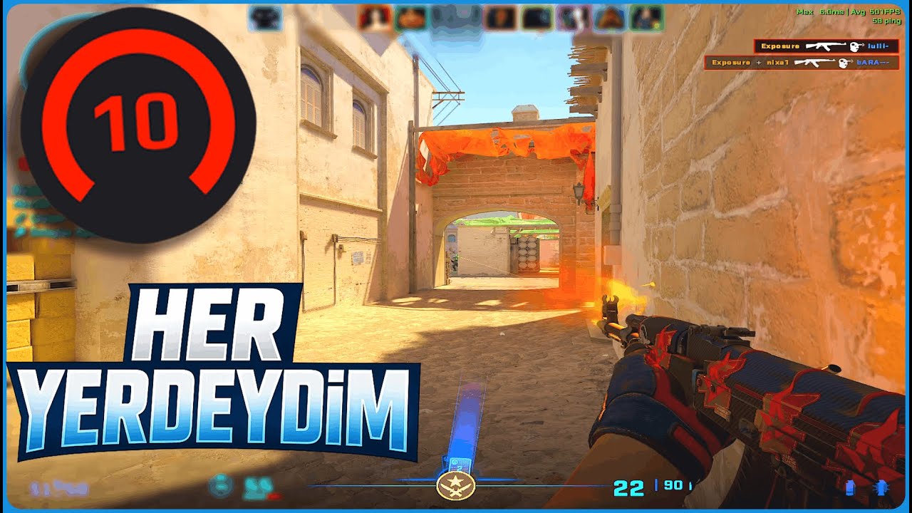 CS2 - Faceit 3600+ ELO | De_Mirage'de Her Yere Koştum ve Takımı Sırtladım! (CS2 Gameplay)🎯