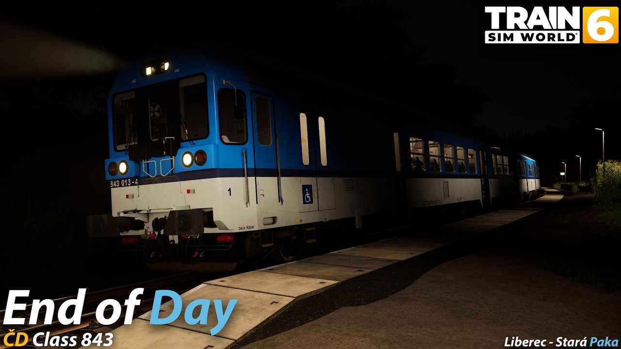End of Day : Liberec - Star&aacute; Paka : Train Sim World 6 [4K 60FPS]