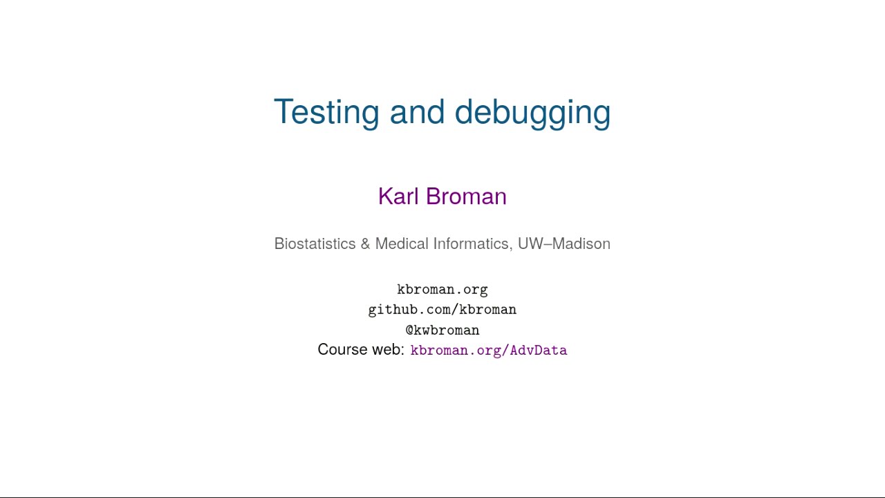 Software testing and debugging