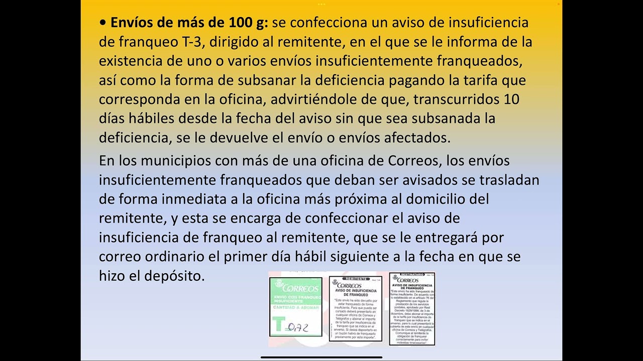 MODULO B 5.6 INSUFICIENCIA DE FRANQUEO