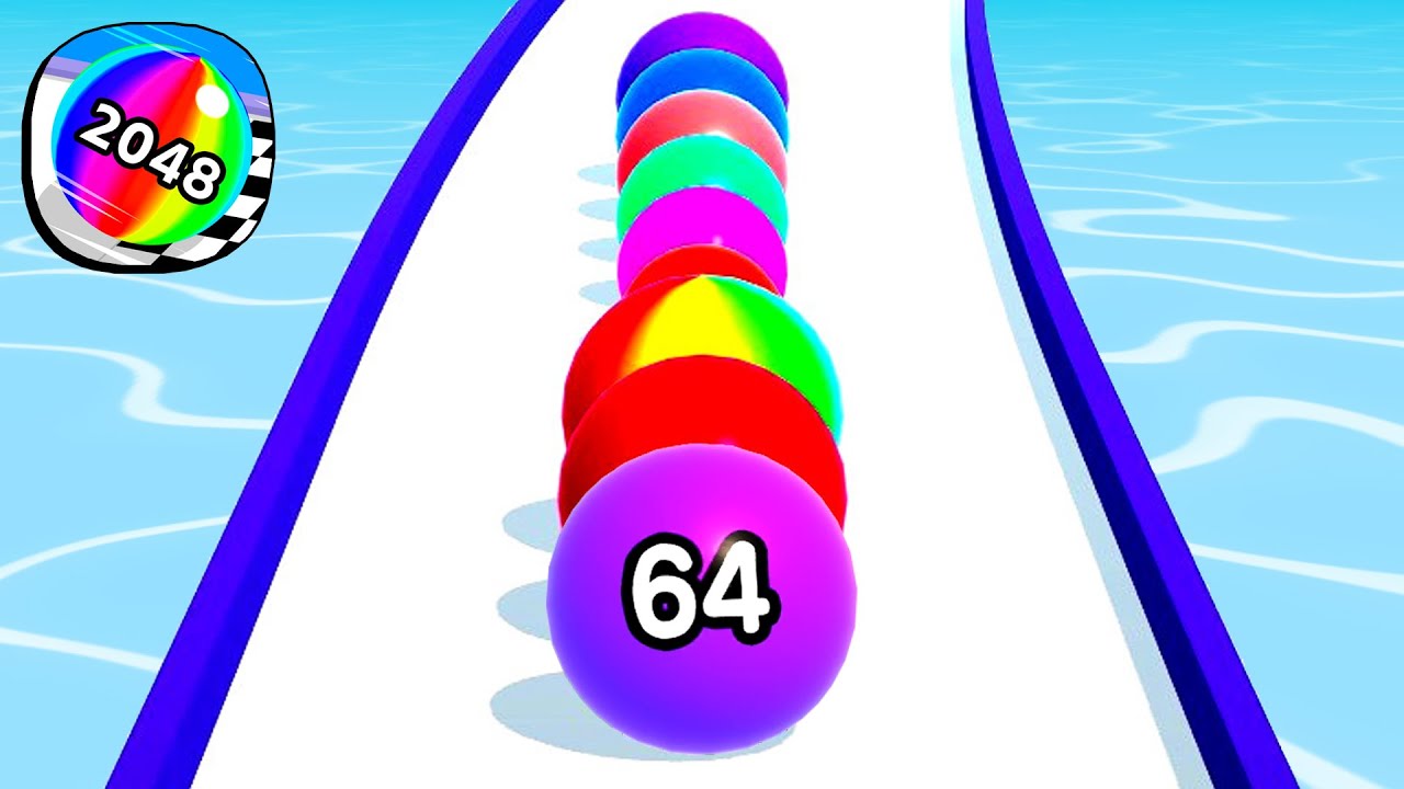 Ball Run 2048 - All Levels Gameplay Android, iOS ( Levels 3960 )