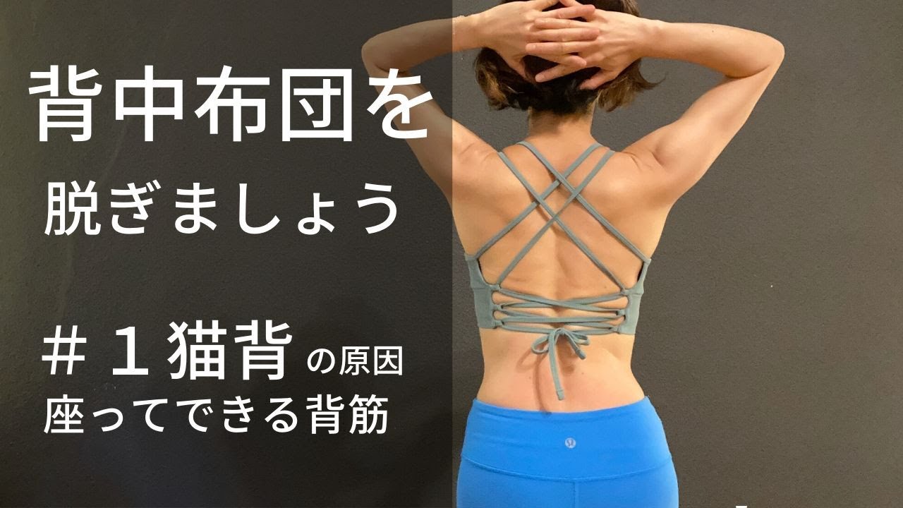 【背中の脂肪を取る①】 まずは背中ほぐしと座ってやる背筋 /猫背、放っておくとかならずひどくる。まずは今日から！ #108