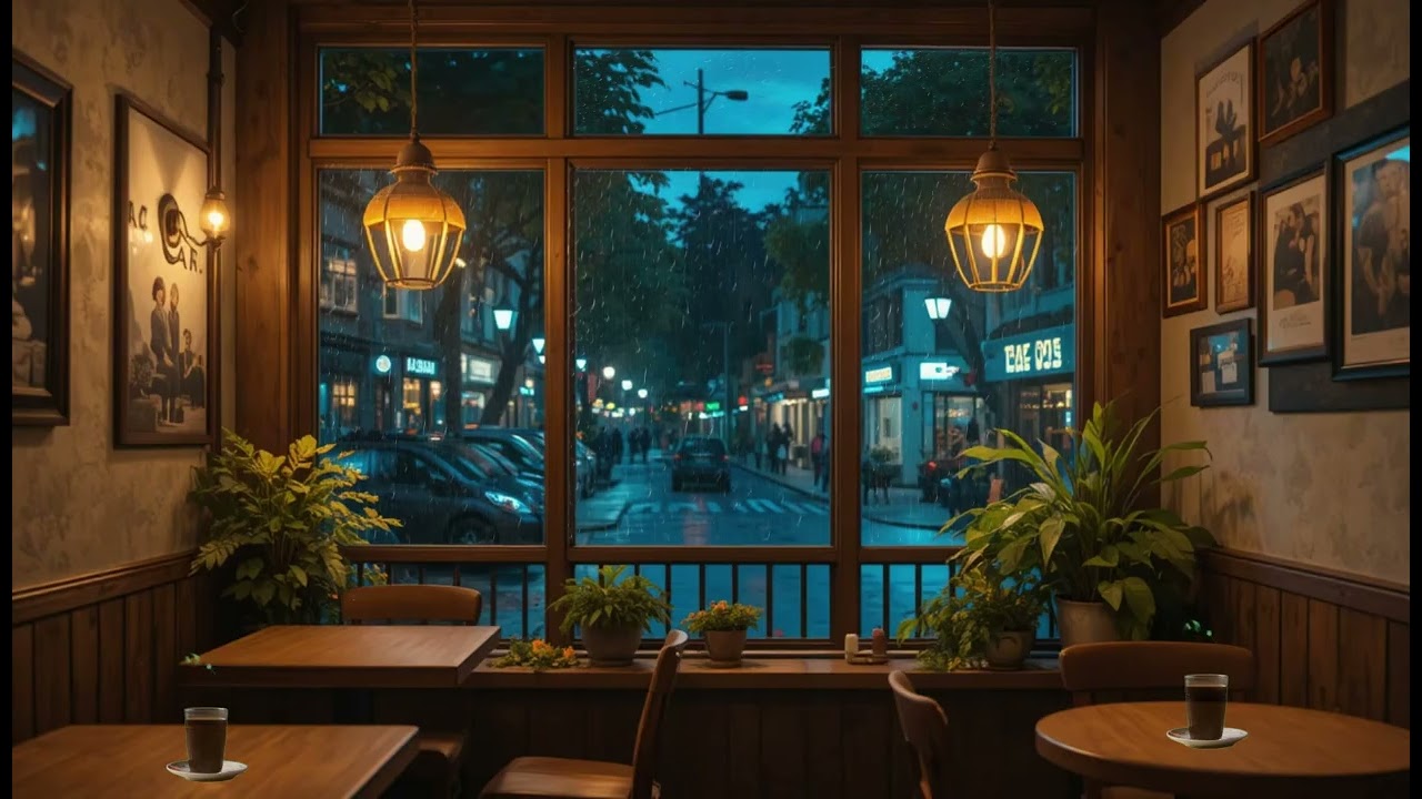 Hidden Cafe Rain ASMR 🌧️☕ | Calm Window Sounds for Sleep & Study