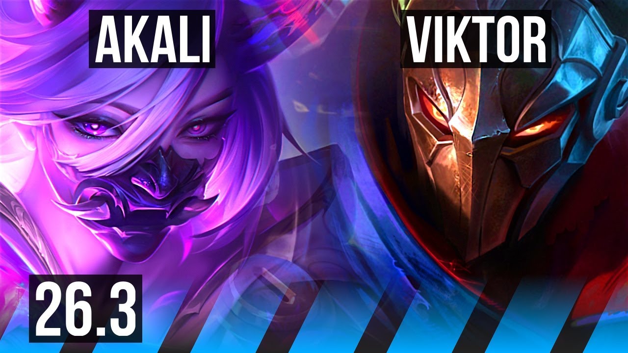 AKALI vs VIKTOR (MID) | Perfect KDA: 15/0/3 | KR Master | 26.3