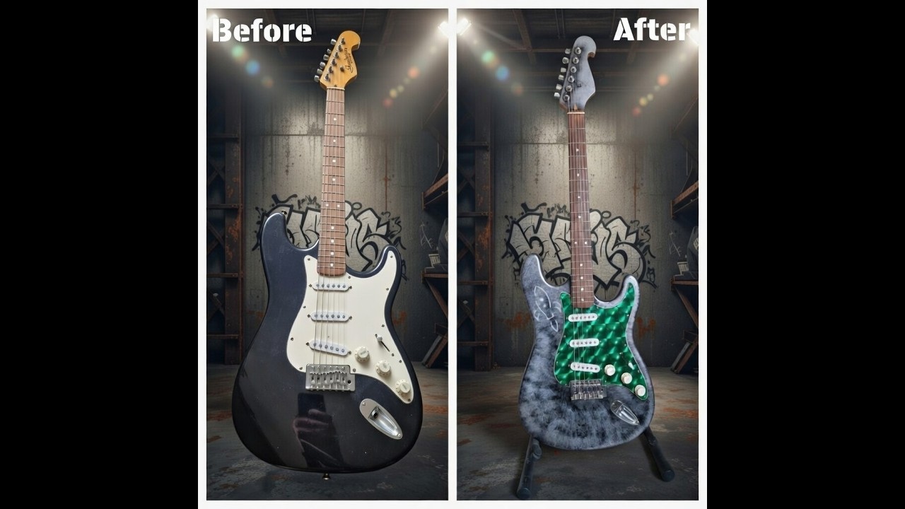 Electric Guitar Restoration & Custom Redesign – Full Timelapse