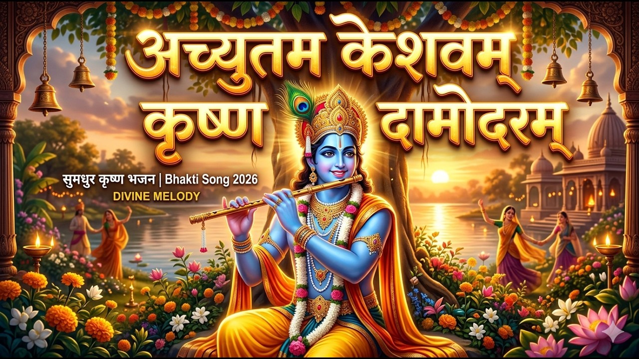अच्युतम केशवम् कृष्ण दामोदरम् | Beautiful Krishna Bhajan | Bhakti Song 2026