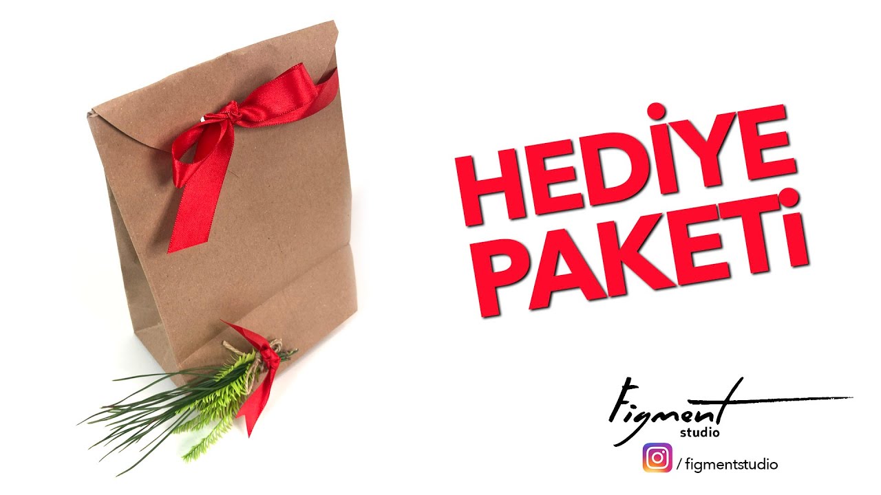 Kraft Kağıt ile Hediye Paketi Yapımı - Figment Studio DIY