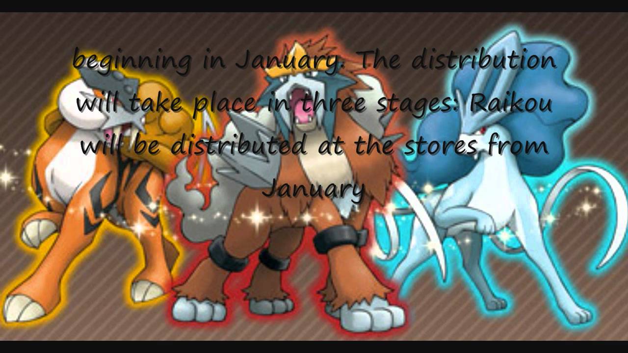 Pokemon Heart Gold and Soul Silver Shiny Entei, Suicune, and Raikou Event!