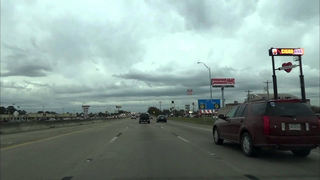 Driving I-45 Gulf Freeway South from Bay Area Blvd to just outside La Marque