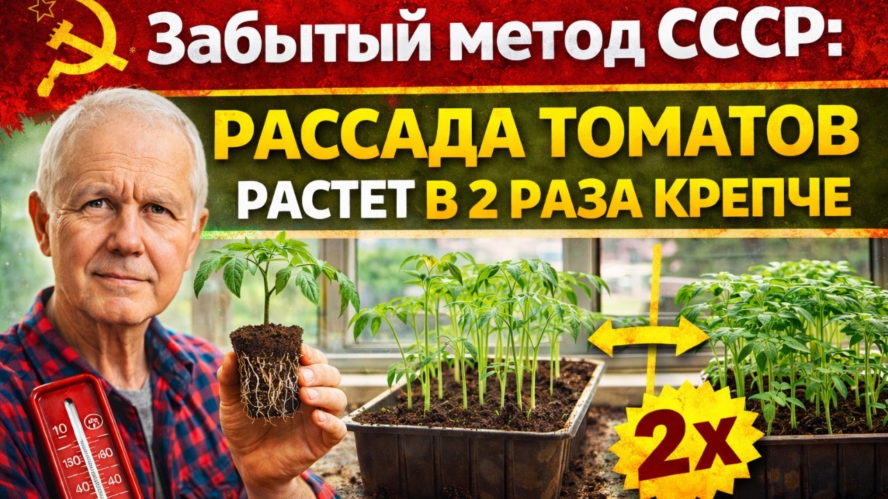 Забытый метод СССР: рассада томатов растет в 2 раза крепче