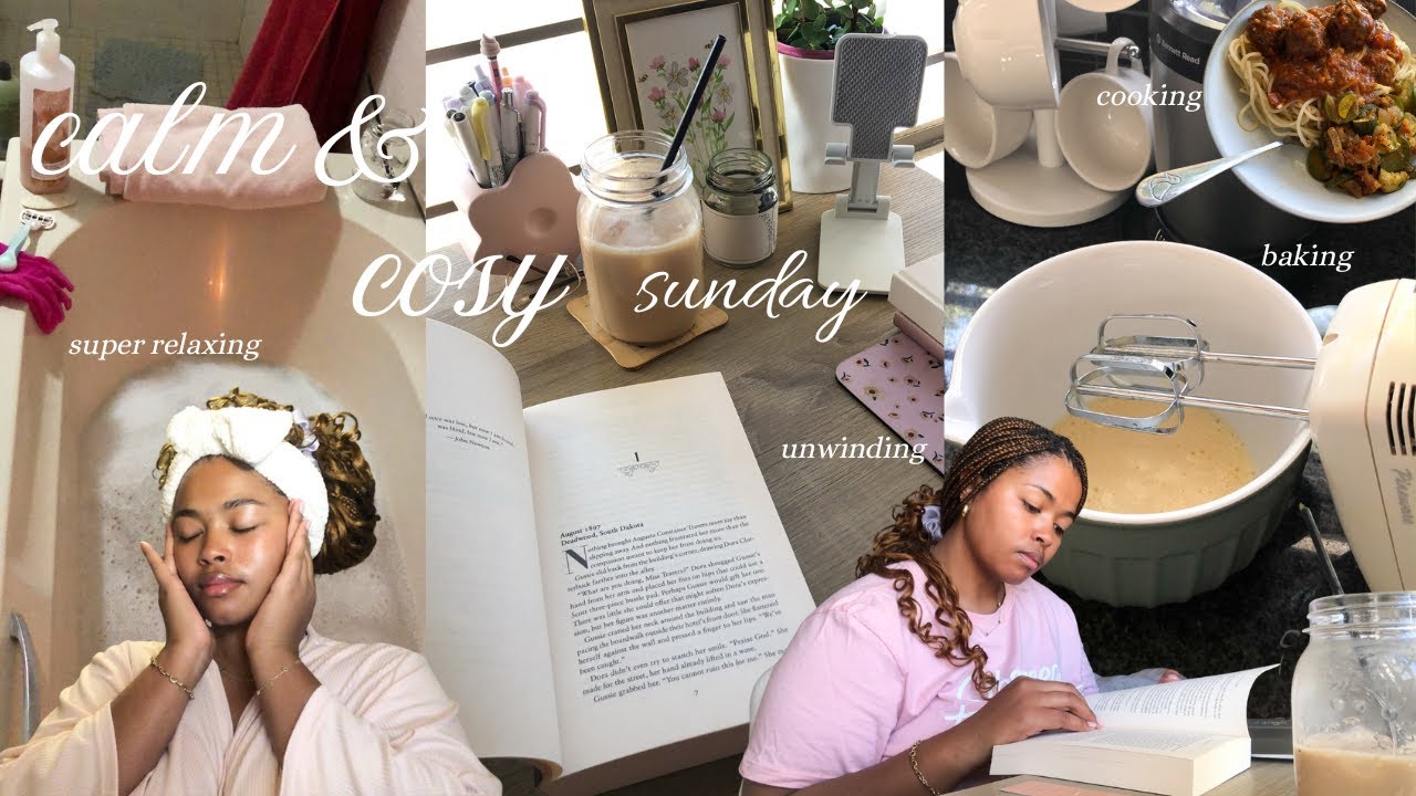 SPEND A CALM & COSY SUNDAY WITH ME | unwinding, cooking & baking, evening routine & more🧚🏽‍♀️