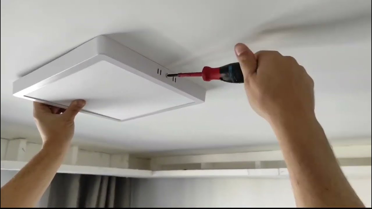 Como instalar painel placa de led plafon sobrepor passo a passo, muito facil.