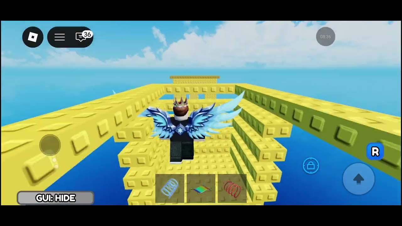 Playing wall hop obby *100 likes and I'll do a part 2*