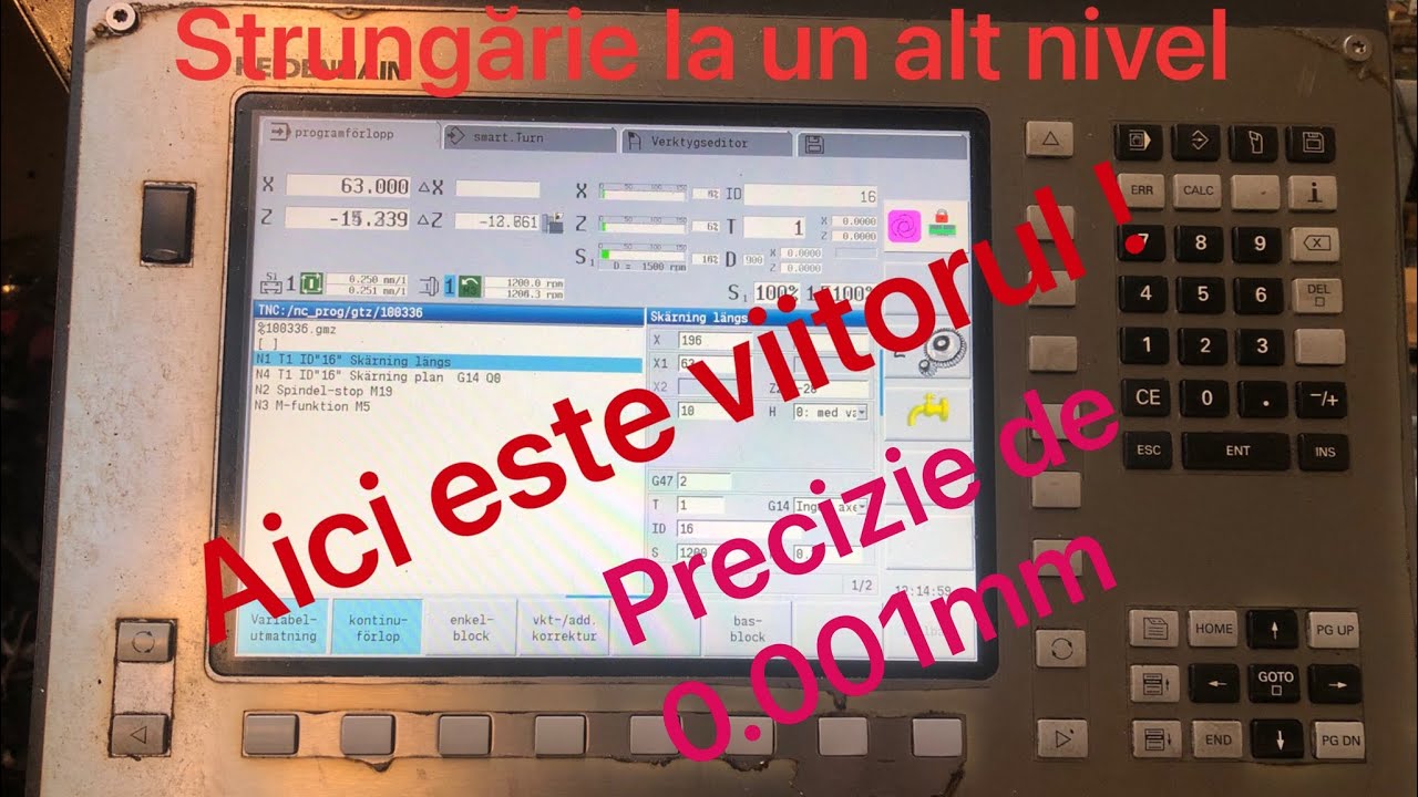 Strungărie la un alt nivel, strung cu comanda numerica CNC ( PC SVARVNING AB )