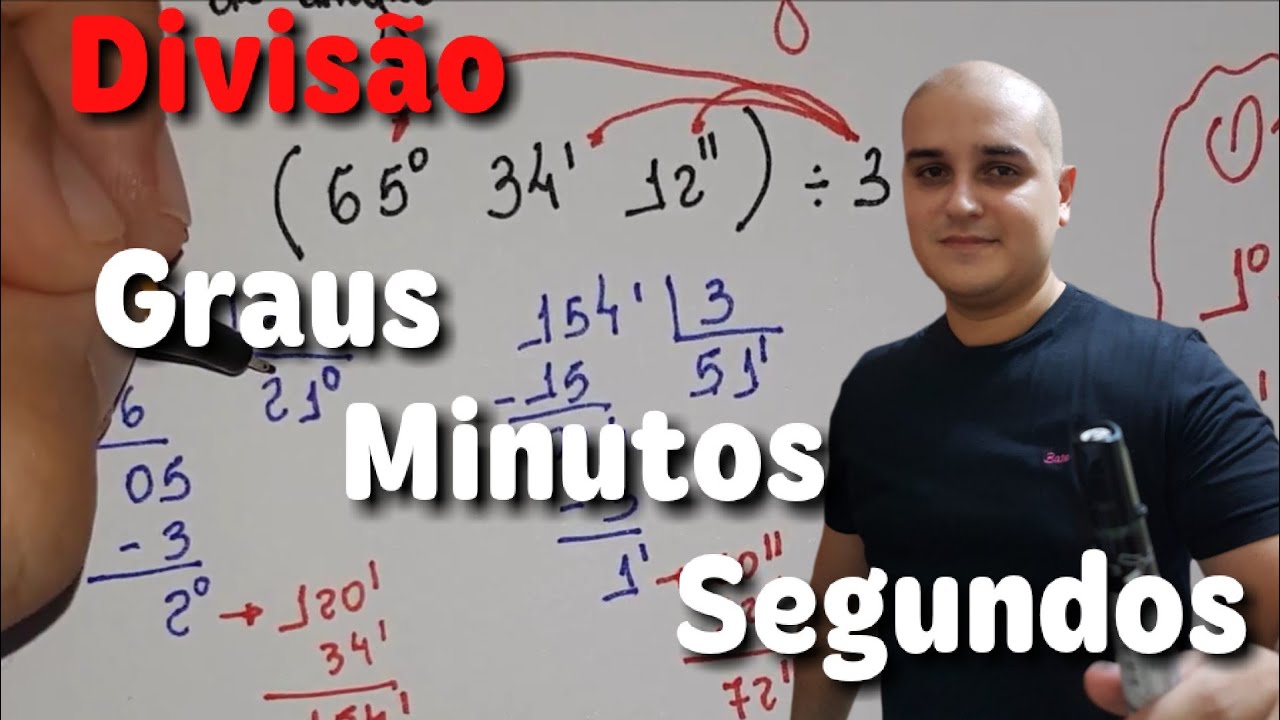 Divisão de ângulos com graus, minutos e segundos