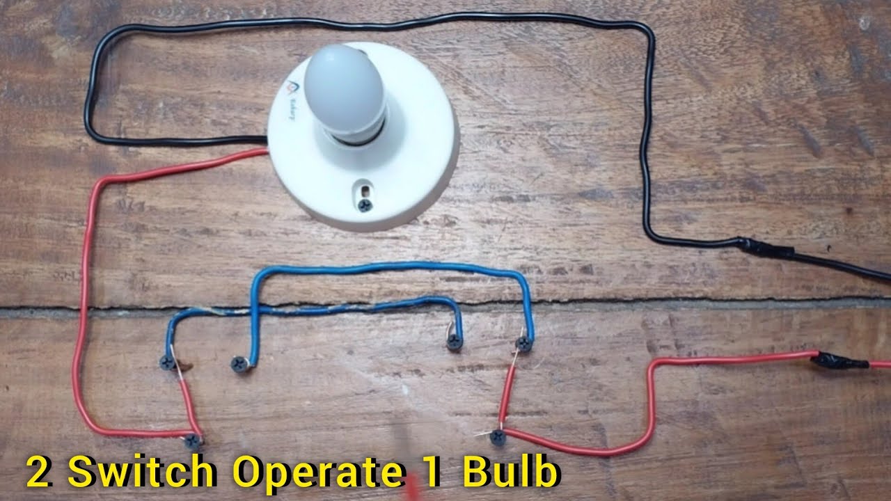 2_way_switch_connection_one_light_for_wire l #technology  #electronic #diy #experiment #homemade