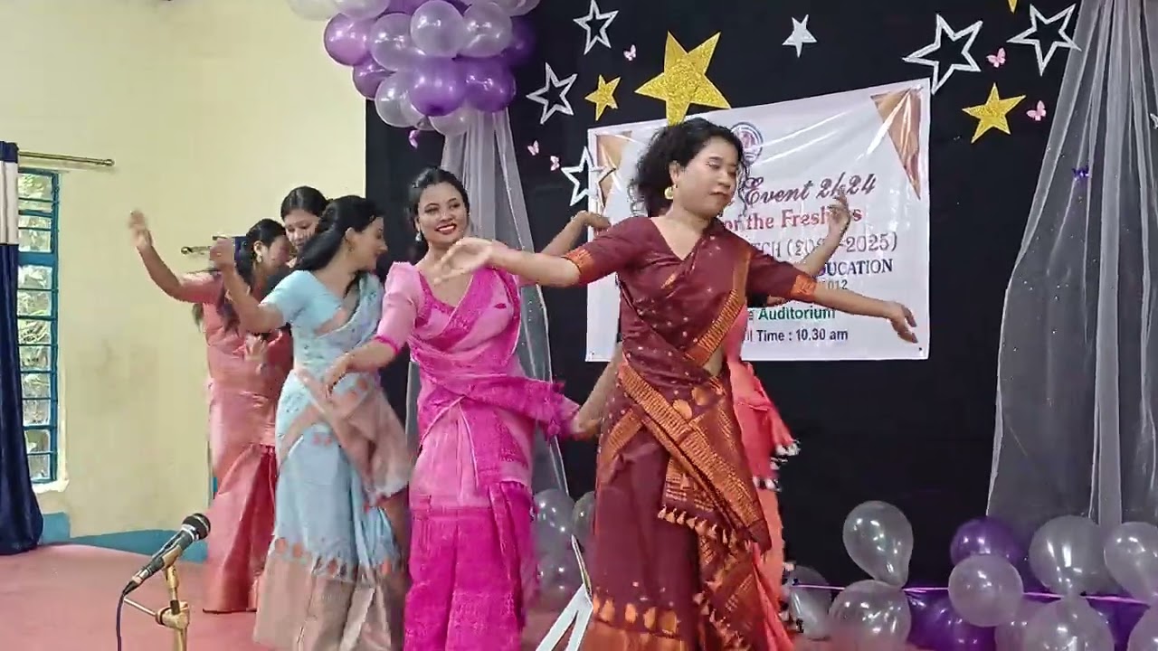 Bihu Dance on Freshers Day at West Guwahati College of Education