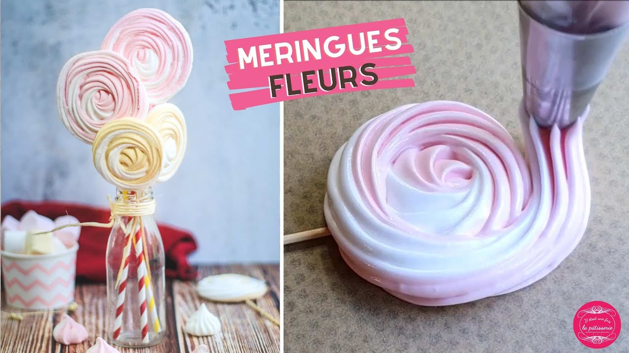 RECETTE DE MERINGUES EN FORME DE FLEURS