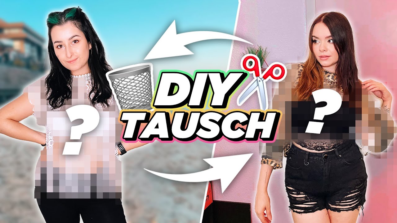 Wir tauschen die HÄSSLICHSTEN Klamotten - können wir DAS retten?! 🥵 DIY CHALLENGE! ✂️