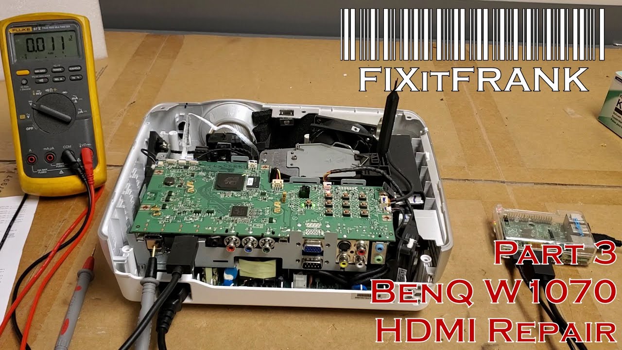BenQ W1070 DLP Projector Repair No Light-HDMI Repair Part 3