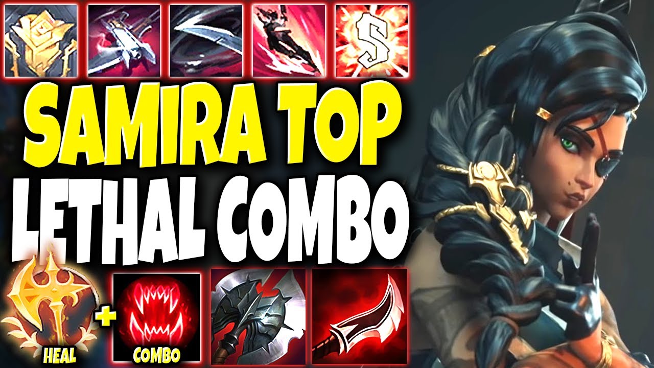 Samira Top Ultimate Combo: Conqueror + Ravenous Hunter + LETHALITY 🔥 LoL New Samira PBE Gameplay