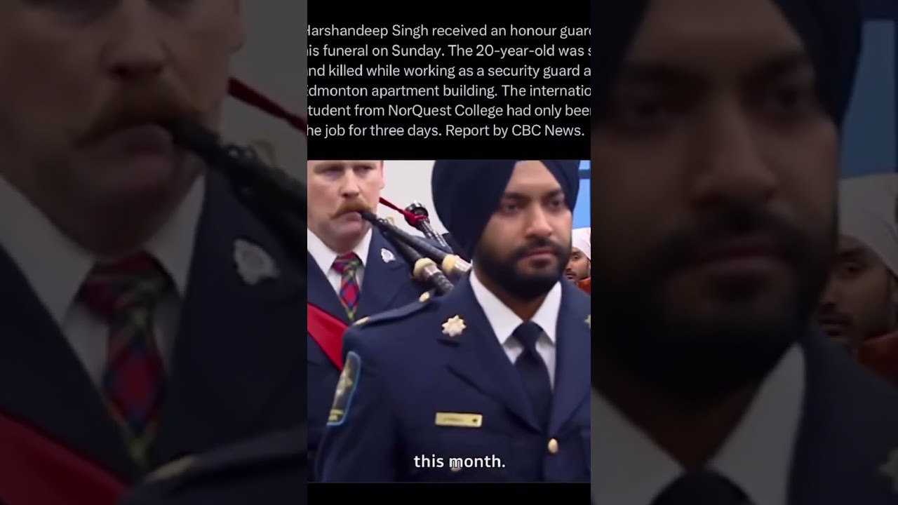 Funeral honour guard pays tribute to Harshandeep Singh   #news #moncton #nb