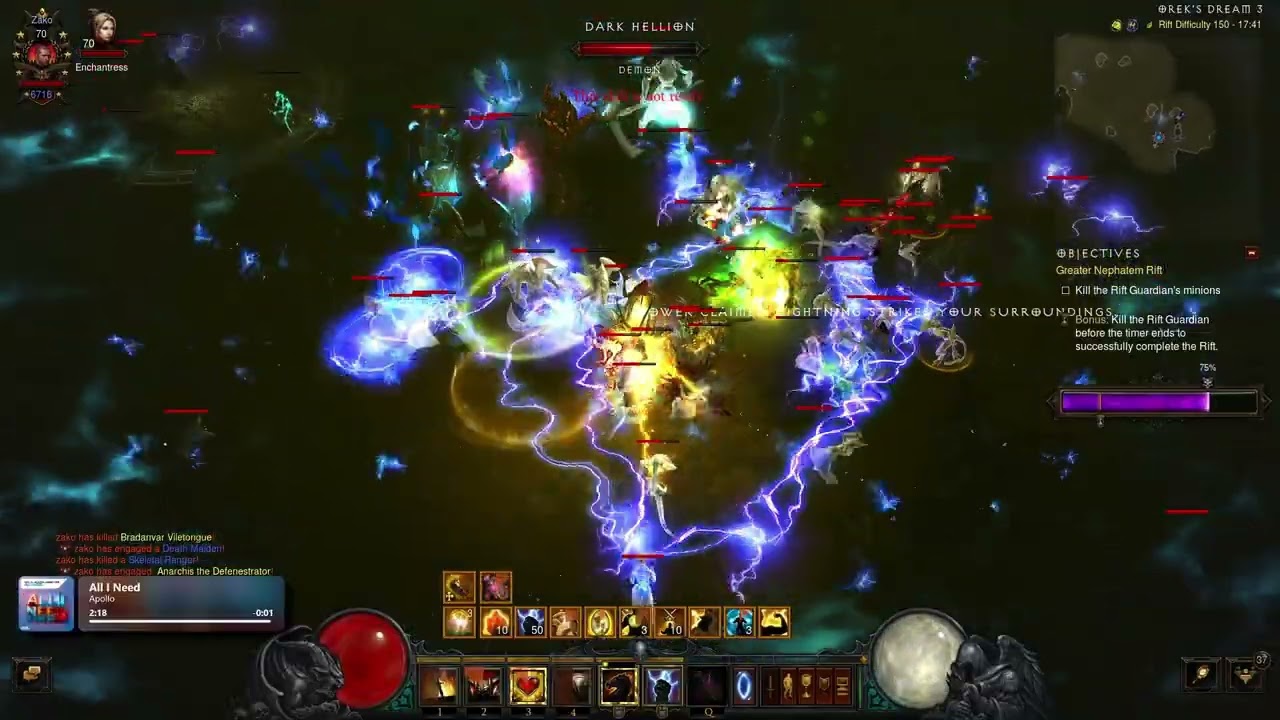 Diablo 3 S36 Crusader AoV Rank #3 150 cleartime 4:39