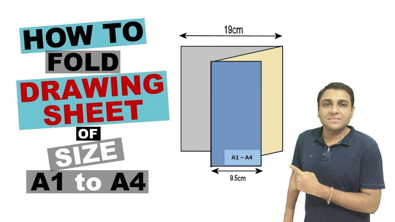 How To Fold Drawing Sheet of Size A1 to A4 ?  Folding Technical Drawing Sheet