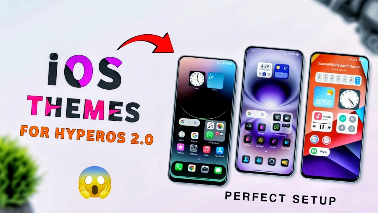 🤩😍 3 AMAZING New iOS Themes For HyperOS 2.0 | iOS Themes | Redmi Themes