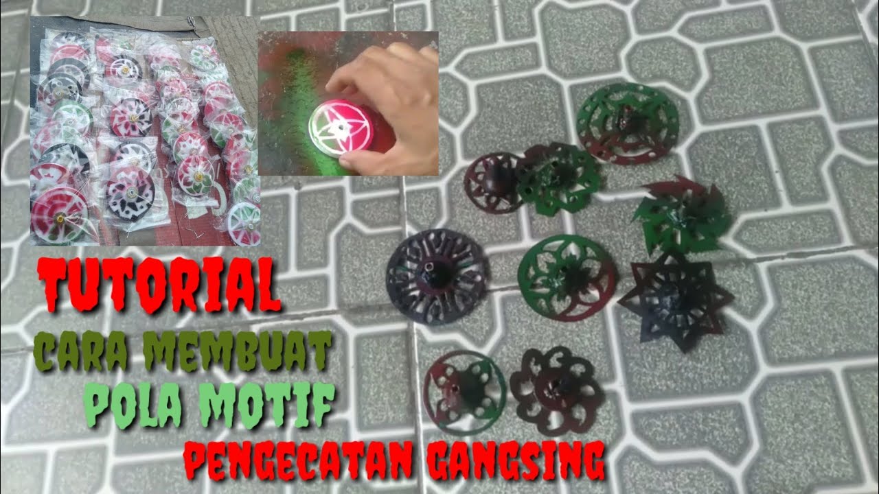 cara membuat pola motif pengecatan gangsing
