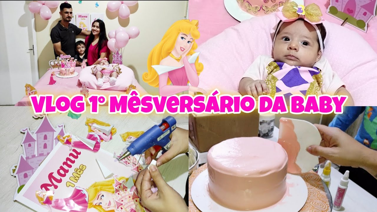 1° MÊSVERSÁRIO DA BABY, Preparativos, Bolo, Decoração, Bolo de Aniversário e torta vegana