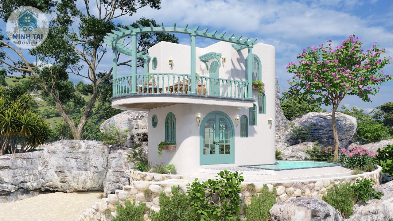 Small SANTORINI Villa — Beautiful 1-Bedroom Mediterranean House with Balcony! (MTD16)