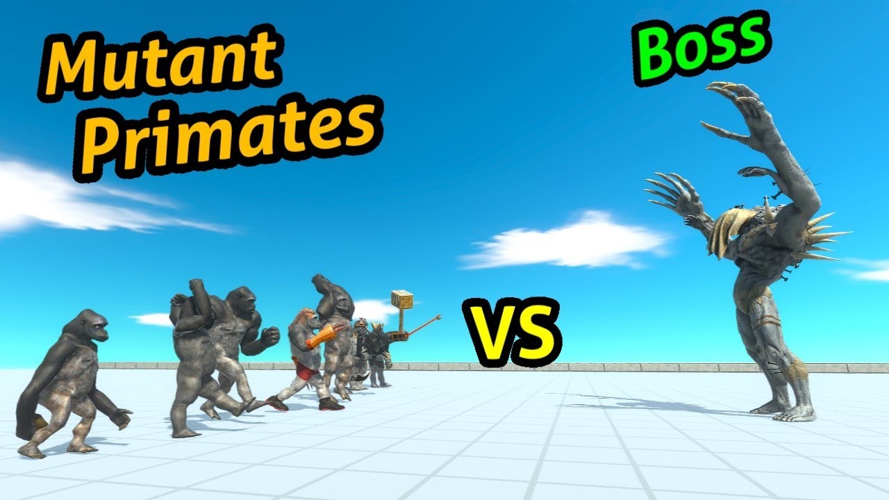 Mutant primates (no Goro) vs boss factions animal revolt battle simulator