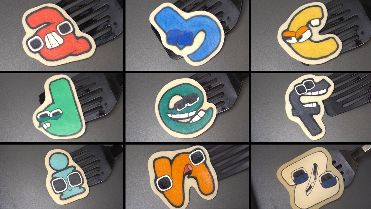 Lowercase Alphabet Lore But Pancake Art (a-z...)