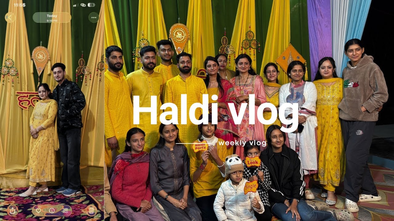 Haldi vlog 🩷💛🩷 #funtime #haldi #funwithfriends #enjoy #YouTube  #newvlog #youtubers#jammukashmir 