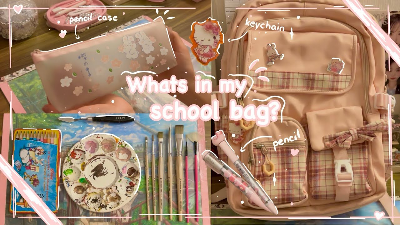 What‘s in my aesthetic school bag? 🌸 | pink + cute supplies, prep, | Back to school 2025
